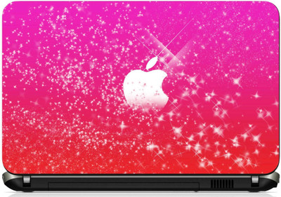 

Geek apple logo in pink glitters Laminated Vinyl Laptop Decal 15.6