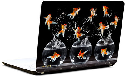 

Pics And You Abstract Gold Fish 3M/Avery Vinyl Laptop Decal 15.6