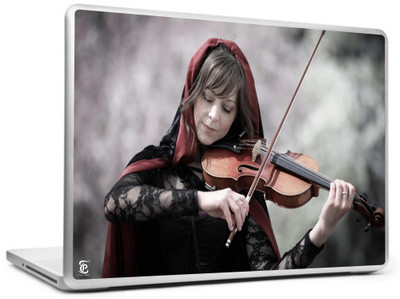 

Print Shapes Women with violin Vinyl Laptop Decal 15.6