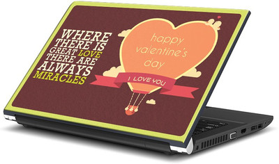 

ShopMantra Where There Is Love Parachute Heart Skin Vinyl Laptop Decal 15.6