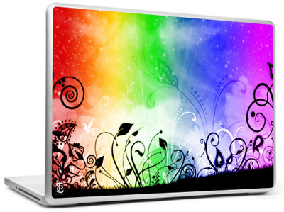 

Print Shapes Rainbow with floral Vinyl Laptop Decal 15.6