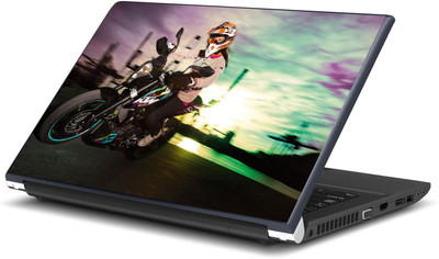 Artifa Girl Riding KTM Bike Vinyl Laptop Decal 15.6
