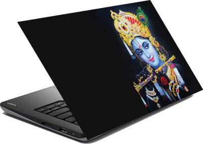 

hifex lord krishna with flute vinyl Laptop Decal 15.6