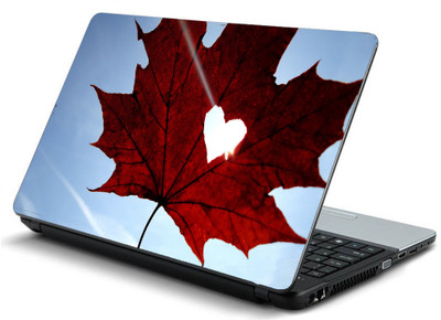 

Geek MAPPLE LEAF HEART Laminated Vinyl Laptop Decal 15.6