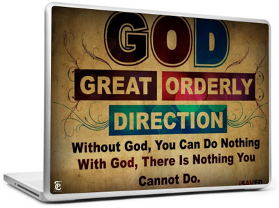 

Print Shapes God Great Orderly direction Vinyl Laptop Decal 15.6
