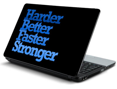 

Geek harder better Faster stronger HQ Laminated Vinyl Laptop Decal 15.6