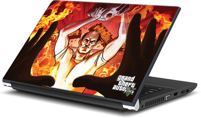 

ShopMantra Grand Theft Auto Five Fire Character Illustration Design Vinyl Laptop Decal 15.6