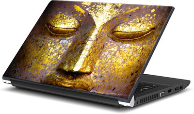 

ShopMantra Buddha Statue Golden Artwork Vinyl Laptop Decal 15.6