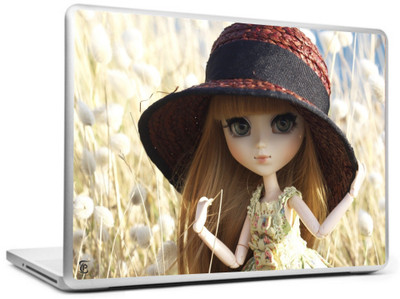 Print Shapes Doll in hat Vinyl Laptop Decal 15.6