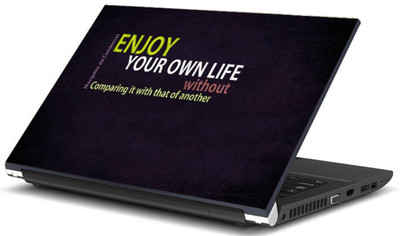 

Print Shapes Enjoy your own life quote Vinyl Laptop Decal 15.6