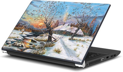 

ShopMantra Winter Snowfall Painting Vinyl Laptop Decal 15.6