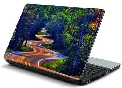 

Geek Colorful Autumn Zig Zag Road HQ Laminated Vinyl Laptop Decal 15.6