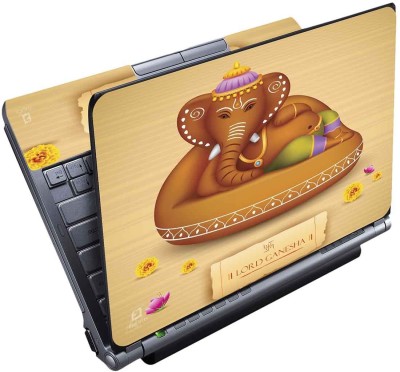 FineArts Lord Ganesh Brown Full Panel Vinyl Laptop Decal 15.6