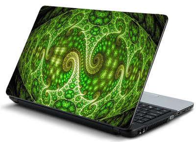 

Geek OPTICAL ILLUSION ZOOM BACKGROUND GREEN PATTERNS Laminated Vinyl Laptop Decal 15.6