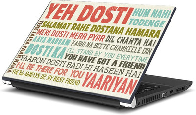 

ShopMantra Yeh Dosti Typography Friendship Day Design Vinyl Laptop Decal 15.6
