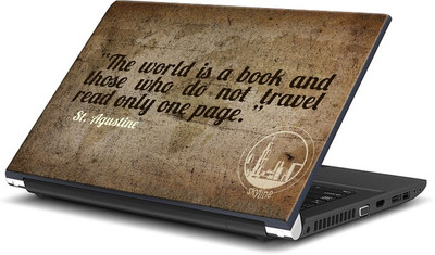 

ShopMantra The World is a book and those who do not travel quote. Vinyl Laptop Decal 15.6