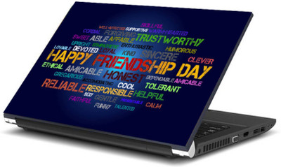 

Print Shapes Happy friend ship day typography Vinyl Laptop Decal 15.6