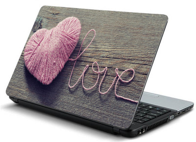 

Geek LOVE HEART STRINGS ROMANCE Laminated Vinyl Laptop Decal 15.6