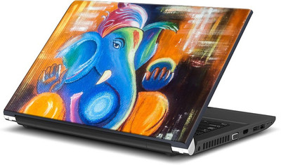 

ShopMantra Lord Ganesha Crayon Painting Vinyl Laptop Decal 15.6