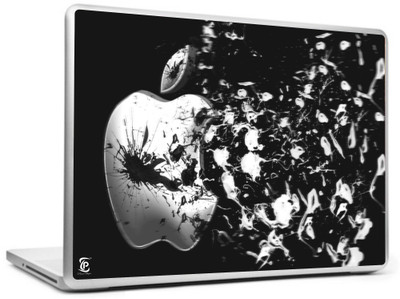 

Print Shapes White apple Crack Vinyl Laptop Decal 15.6