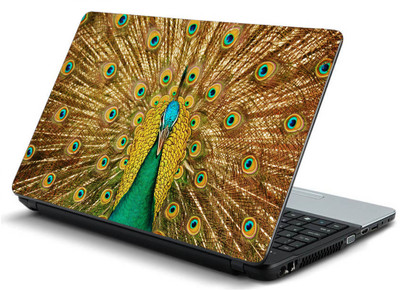 

Geek BIRD PEACOCK FEATHERS TAIL Laminated Vinyl Laptop Decal 15.6