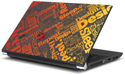 Print Shapes Design Repeat Sleep typo Vinyl Laptop Decal 15.6