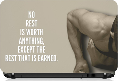 

Print Shapes No rest is worth quote Vinyl Laptop Decal 15.6