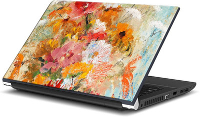 

ShopMantra Flower Bouquet Textured Canvas Painting Vinyl Laptop Decal 15.6