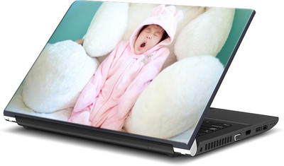 

ShopMantra Cute Baby Girl Yawning Vinyl Laptop Decal 15.6