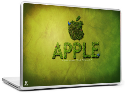Print Shapes Green apple think green Vinyl Laptop Decal 15.6