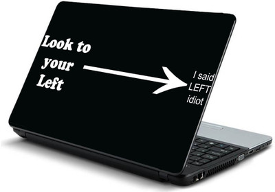 

Geek look to your left HQ Laminated Vinyl Laptop Decal 15.6