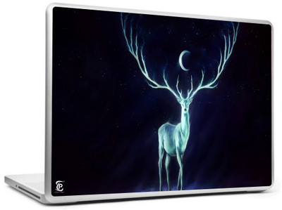 Print Shapes Deer horns moon stars Vinyl Laptop Decal 15.6