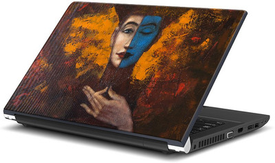 

ShopMantra Two Faces Modern Art Vinyl Laptop Decal 15.6