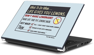 

ShopMantra When Life Gives You Lemons Sarcasm Vinyl Laptop Decal 15.6