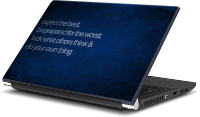 

ShopMantra Expect the Best, Be Prepared for the Worst Quote Vinyl Laptop Decal 15.6