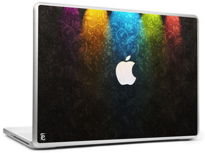 

Print Shapes White apple with colourfull floral lights Vinyl Laptop Decal 15.6