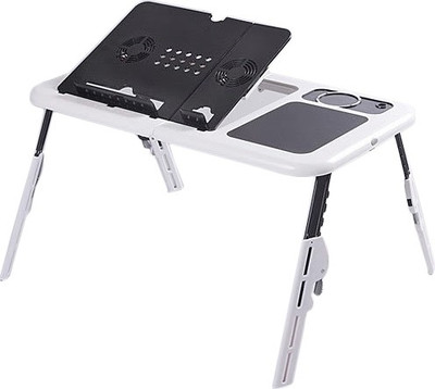 

Outre E-Table Portable Foldable Stand Laptop With 2 USB Cooling Pad(White)
