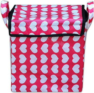 

The Intellect Bazaar 4 L Pink, White Laundry Basket(PVC)