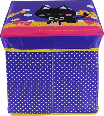 30% OFF on Urbanlyfe 10 L Purple Laundry Storage cum Stool(Polyester)