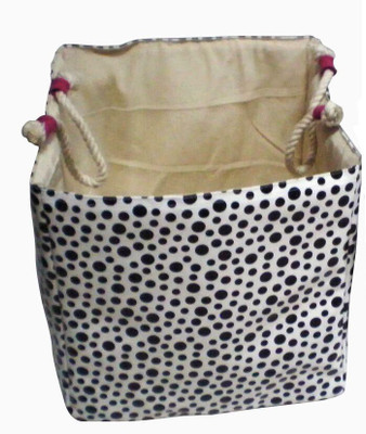 

Creative Textiles 20 L Black, White Laundry Basket(Leather)