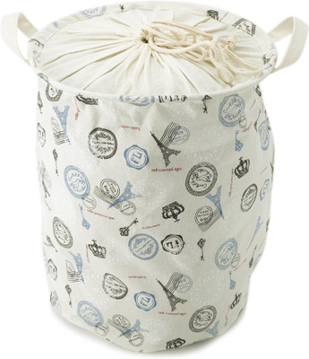 Chrome White, Blue Laundry Bag(Cotton), Blue;white