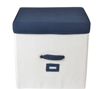 JMD 8 L White Laundry Stool/Storage(Polyester)