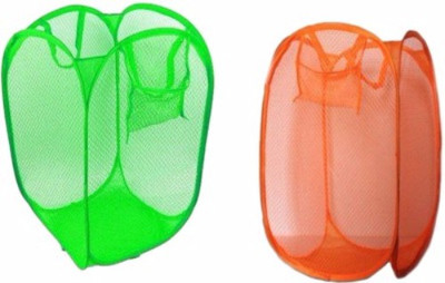 

Kids Mandi 16 L Green, Orange Laundry Basket(Polyester)