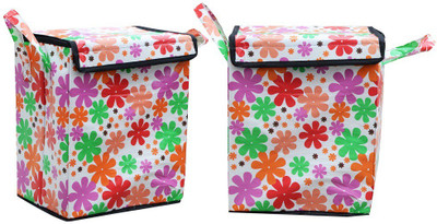 

The Intellect Bazaar 4 L Pink, Orange, Green Laundry Basket(PVC), Green;orange;pink