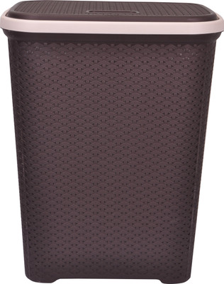 Polyset More than 20 L Brown, Beige Laundry Basket(Plastic), Beige;brown