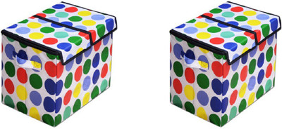 

The Intellect Bazaar 10 L Blue, Red, Green Laundry Basket(PVC), Blue;green;red