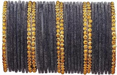 RADHA MOHAN EMPIRE Fabric, Glass Bangle Set(Pack of 32)