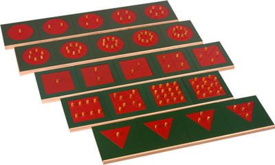 

Kidken Montessori Fractions Set: Circles, Squares & Triangles - Metal(Multicolor)