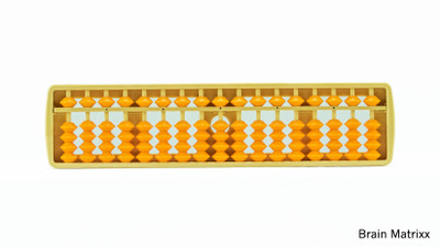 

Brain Matrixx 17 Rods Student Abacus - Ivory frame(Orange)