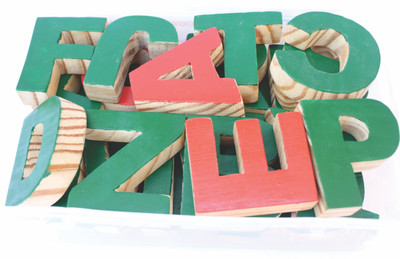

Enigmatic Woodworks Wooden Alphabets Large(Red, Green)